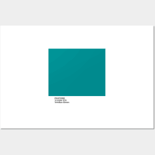 pantone 17-5126 TCX Viridian Green Posters and Art